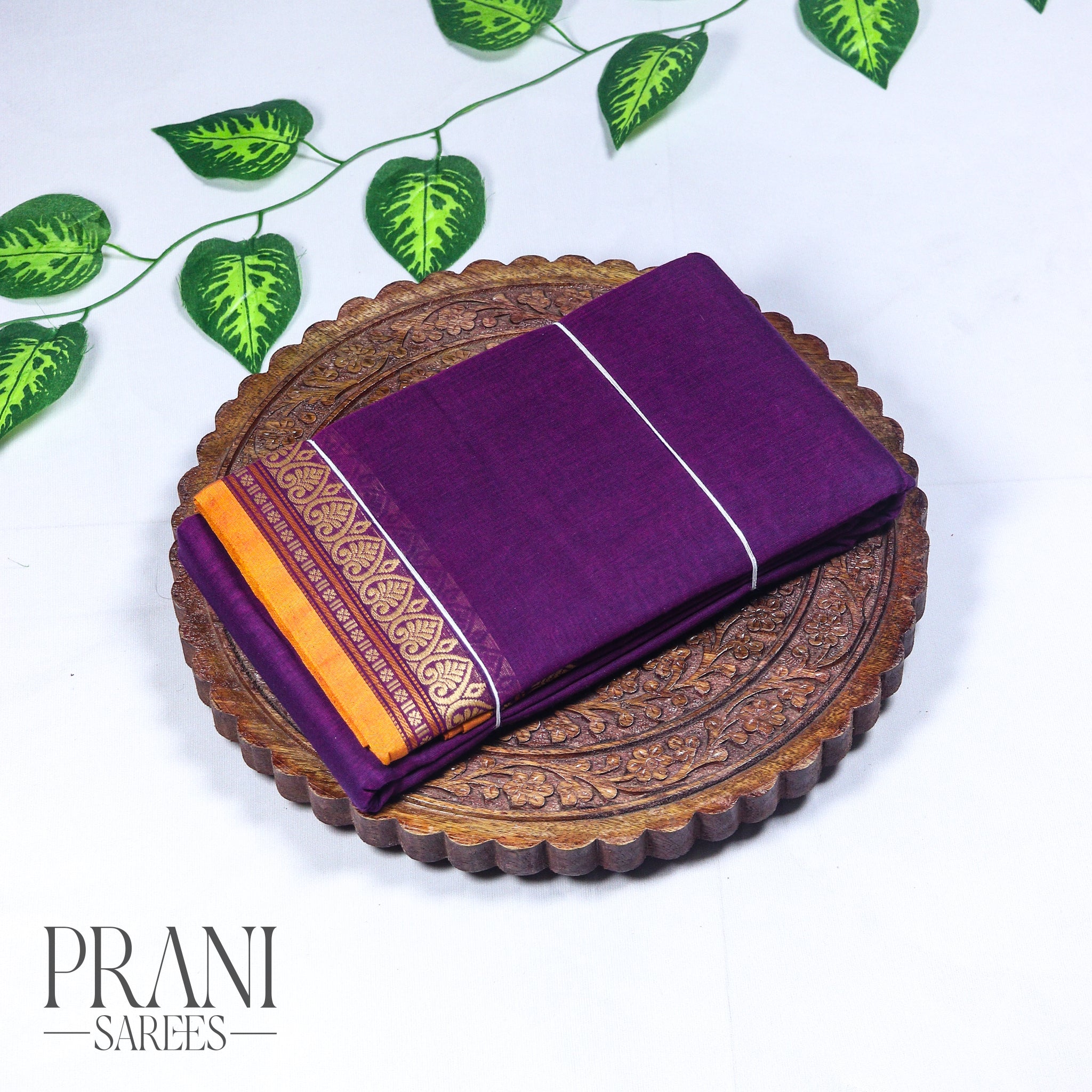 Purple mangalgiri saree