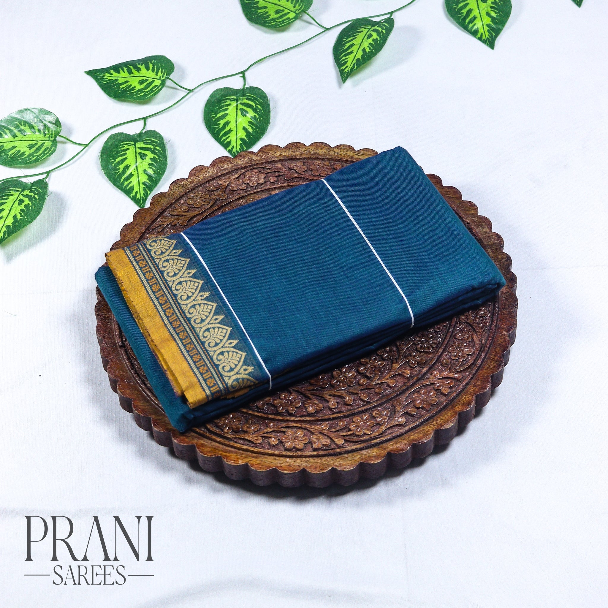 Navy Blue mangalgiri saree