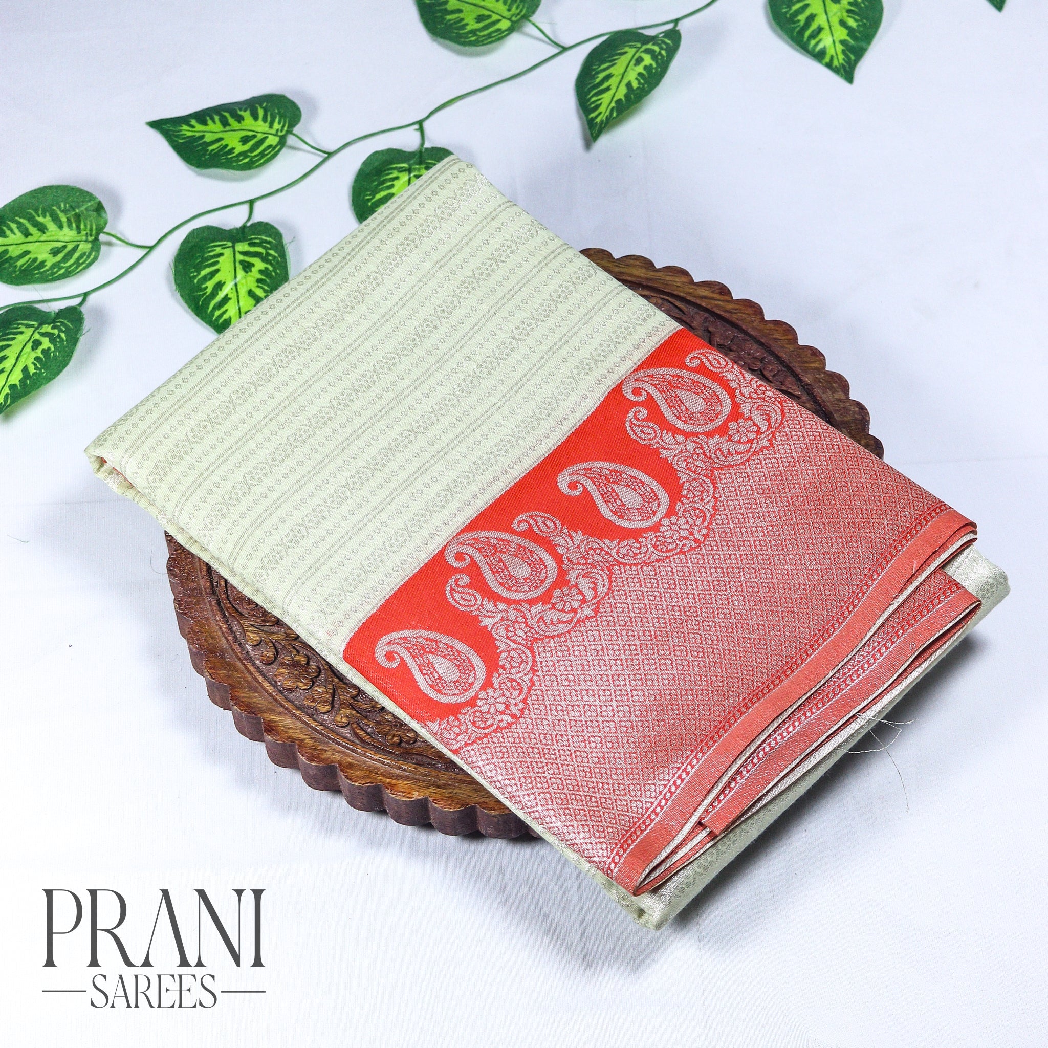 Cream banarasi Pattu saree
