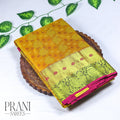 Yellow Kanchipuram silk saree