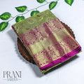 Olive green kanchivaram Pattu saree