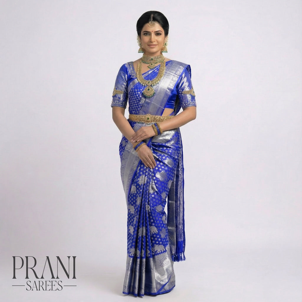 Royal blue  Banarasi Pattu saree