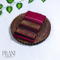 Wine red ikat saree